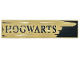 Part No: 2431pb0843  Name: Tile 1 x 4 with Black 'HOGWARTS' Sign with Tan Wood Grain Pattern