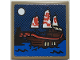 Part No: 3068pb1699  Name: Tile 2 x 2 with Sailing Ship at Night with Red Dragon Sails and Moon Pattern (Sticker) - Set 70657