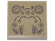 Part No: 3068pb2497  Name: Tile 2 x 2 with Reddish Brown Spirals, Flowers and Leaves Pattern (Sticker) - Set 21341
