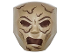 Part No: 3524pb04  Name: Large Figure Face with Brow and Nose Detail, 2 x 2 Round Brick Attachment with Reddish Brown Eyes, Open Mouth and Lines Pattern (Sandman)
