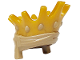 Part No: 5478pb01  Name: Minifigure, Headgear Wrap with Molded Pearl Gold Crown Pattern