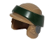 Part No: 64803pb02  Name: Minifigure, Headgear Helmet SW Rebel Commando with Dark Green Band Pattern