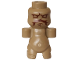 Part No: 7076pb01  Name: Minifigure, Utensil Micro Body with Fixed Arms with Hands, Legs and Head with Reddish Brown Mandrake Face Pattern