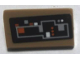Part No: 85984pb321  Name: Slope 30 1 x 2 x 2/3 with SW Control Panel with Dark Orange, Light Bluish Gray and White Dots and Squares Pattern (Sticker) - Set 75059
