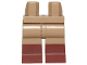 Part No: 970c00pb1023  Name: Hips and Legs with Molded Reddish Brown Lower Legs / Boots  Pattern