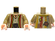 Part No: 973pb0648c01  Name: Torso Arabian Robe with Pendant and Patches Pattern / Dark Tan Arms / Light Nougat Hands