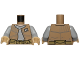 Part No: 973pb2048c01  Name: Torso SW Vest with Badge over Light Bluish Gray Shirt, Belt with Pouches Pattern (Endor Rebel Trooper) / Light Bluish Gray Arms / Tan Hands