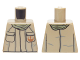 Part No: 973pb2217  Name: Torso SW Jacket with Dark Orange Rebel Alliance Symbol, 2 Pockets and Olive Green Scarf Pattern