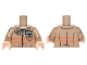 Part No: 973pb2424c01  Name: Torso Ghostbusters Jumpsuit with 'KEVIN' ID Badge and 2 Pockets Pattern / Dark Tan Arms with Ghostbusters Pattern Type 2 / Light Nougat Hands