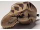Part No: 98161c10pb01  Name: Dinosaur Head Tyrannosaurus rex with Pin, Tan Teeth and Spots and Dark Brown Stripes Pattern