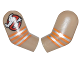 Part No: 981982pb100  Name: Arm, (Matching Left and Right) Pair with Ghostbusters Logo and Orange and Silver Stripes Pattern