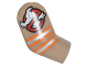 Part No: 982pb100  Name: Arm, Right with Ghostbusters Logo and Orange and Silver Stripes Pattern