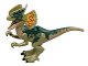 Part No: Dilo02  Name: Dinosaur Dilophosaurus First Version with Olive Green Head, Arms, and Legs