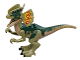 Part No: dilo02  Name: Dinosaur Dilophosaurus First Version with Olive Green Head, Arms, and Legs