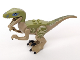 Part No: raptor06  Name: Dinosaur Raptor / Velociraptor with Olive Green Back and Tan Markings (Jurassic World Delta)