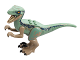 Part No: raptor09  Name: Dinosaur Raptor / Velociraptor with Sand Green Back (Jurassic World Blue)