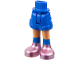 Part No: 1826cc00pb015  Name: Mini Doll Hips and Shorts Folded Hem with Molded Nougat Legs and Printed Metallic Pink Shoes with Blue Socks Pattern - Thin Hinge