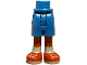 Part No: 1826fc00pb002  Name: Mini Doll Hips and Shorts with Molded Reddish Brown Legs and Printed Red Shoes with Light Bluish Gray Laces, Soles and Socks Pattern - Thin Hinge