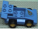 Part No: 2217c01pb01  Name: Duplo Car Formula One with Blue Base with Yellow Number 2 Pattern