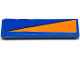 Part No: 2431pb0722R  Name: Tile 1 x 4 with Orange Triangle Pattern Model Right Side (Sticker) - Set 76081