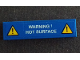 Part No: 2431pb575  Name: Tile 1 x 4 with Exclamation Mark in Warning Triangle and 'WARNING! HOT SURFACE' Pattern (Sticker) - Set 42042