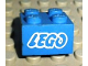 Part No: 3003pb032  Name: Brick 2 x 2 with Lego Logo Open O Style White Outline Pattern