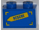 Part No: 3004pb113R  Name: Brick 1 x 2 with 'RESCUE' on Yellow Arrow Pattern Model Right Side (Sticker) - Set 4439