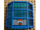 Part No: 30185c02pb01  Name: Window Bay 3 x 8 x 6 with Trans-Dark Blue Glass with 5 White Stripes and Coast Guard Pattern