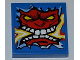 Part No: 3068pb0426  Name: Tile 2 x 2 with Angry Red Face with Electric Spark in Mouth Pattern (Sticker) - Set 8303