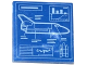 Part No: 3068pb0680  Name: Tile 2 x 2 with Space Shuttle Blueprint Pattern