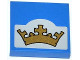 Part No: 3068pb0789  Name: Tile 2 x 2 with Gold Crown on Light Bluish Gray Background Pattern (Sticker) - Set 70404