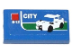 Part No: 3069pb0327  Name: Tile 1 x 2 with White Car, 'CITY' and '5-12' Pattern (Sticker) - Set 60050
