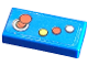 Part No: 3069pb1160  Name: Tile 1 x 2 with Joystick and Yellow, Red and White Buttons Pattern (Sticker) - Set 41231