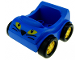 Part No: 31363c02pb02  Name: Duplo Car with Molded Yellow Wheels and Black Smooth Tires with Yellow Eyes, Black Nose and Whiskers Pattern
