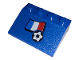 Part No: 3297pb047  Name: Slope 33 3 x 4 with Flag of France and Soccer Ball Pattern (Sticker) - Set 3406