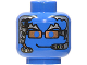 Part No: 3626px139  Name: Minifigure, Head Alien with Silver Hair, Copper Glasses and Headset Pattern