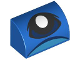 Part No: 37352pb053  Name: Slope, Curved 1 x 2 with Bottom Stud Holder with Dark Blue Eye and Medium Azure Mouth Pattern (SW Grogu Frog Eye)