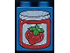 Part No: 4066pb233  Name: Duplo, Brick 1 x 2 x 2 with Strawberry Jam Jar with Lid Pattern