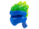 Part No: 41163pb04  Name: Minifigure, Headgear Ninjago Wrap Type 5 with Molded Trans-Neon Green Flames Pattern