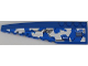 Part No: 42061pb33  Name: Wedge 12 x 3 Left with Silver Vents and 'CAUTION' on Blue and White Camouflage Pattern (Sticker) - Set 8118