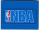 Part No: 4515pb008  Name: Slope 10 6 x 8 with NBA Logo Blue Pattern (Sticker) - Sets 3432 / 3433