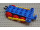 Part No: 4580c01  Name: Duplo, Train Steam Engine Chassis with Yellow Drive Rod, Red Wheels, and Black Tow Hook