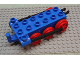 Part No: 4580c02  Name: Duplo, Train Steam Engine Chassis with Black Drive Rod, Red Wheels, and Black Tow Hook