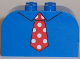 Part No: 4744pb16  Name: Slope, Curved 4 x 2 x 2 Double with 4 Studs with Red Tie with White Polka Dots Pattern