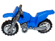 Part No: 50860c05  Name: Motorcycle Dirt Bike with Flat Silver Chassis and Light Bluish Gray Wheels