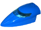 Part No: 54092c02  Name: Aircraft Fuselage Forward Top Curved 8 x 16 x 5 with Trans-Light Blue Glass