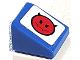 Part No: 54200pb015L  Name: Slope 30 1 x 1 x 2/3 with Red Devil Smiley Pattern Model Left (Sticker) - Set 8120