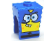 Part No: 54872pb09  Name: Minifigure, Head, Modified SpongeBob SquarePants with Super Hero Pattern