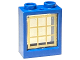 Part No: 60592c01pb004  Name: Window 1 x 2 x 2 Flat Front with Trans-Clear Glass with Gold Lattice Pattern (60592 / 60601pb045)