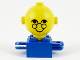 Part No: 685px2c01  Name: Homemaker Figure / Maxifigure Torso Assembly with Yellow Head with Black Eyes, Glasses, and Smile Pattern (792c03 / 685px2)